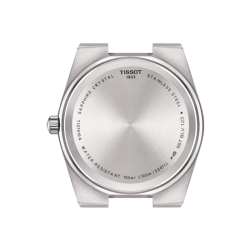 Reloj Tissot PRX T1374101701100 con esfera y correa de silicona blanca.