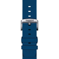 Correa original de Tissot en silicona azul, 22 mm., T852047175.