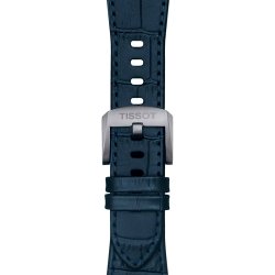 Correa original de Tissot en piel azul con pespuntes, T852047701.