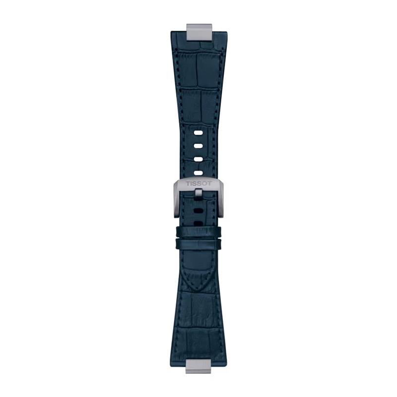 Correa original de Tissot en piel azul con pespuntes, T852047701.