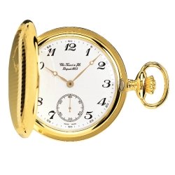 Reloj Tissot de bolsillo Savonnette Mechanical dorado y de cuerda, T83440212.