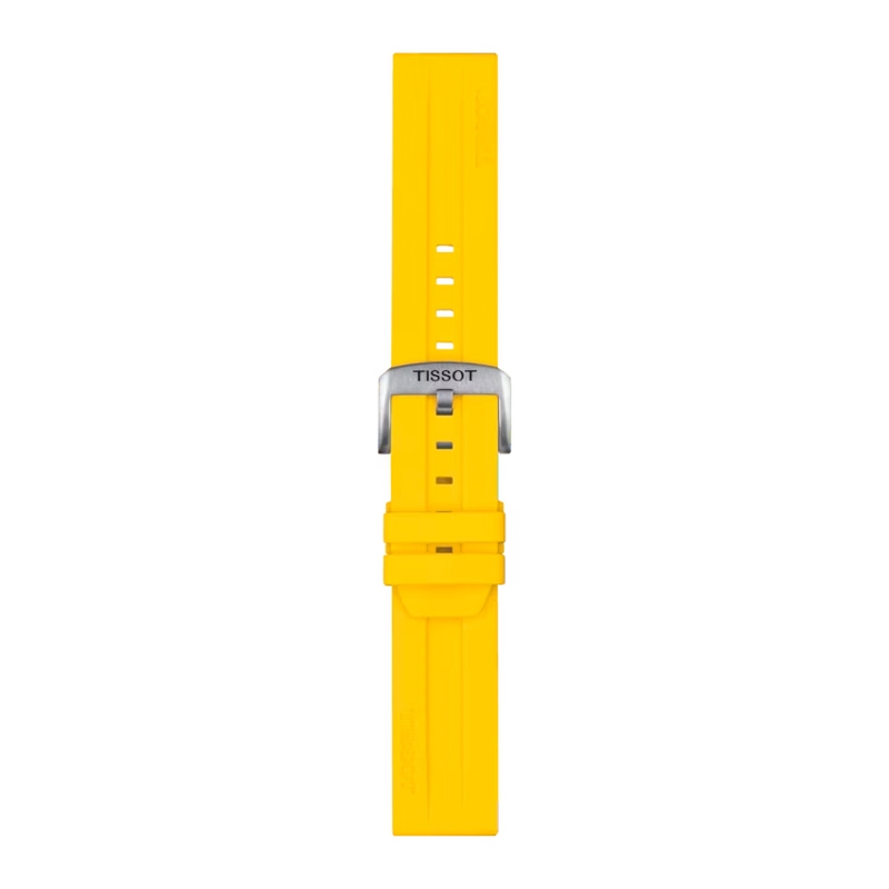 Correa original de Tissot en silicona amarilla, 22 mms. T852047916.