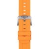 Correa original de Tissot en silicona naranja, 22 mms., T852047918.
