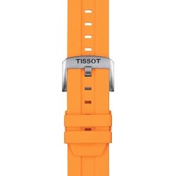 Correa original de Tissot en silicona naranja, 22 mms., T852047918.