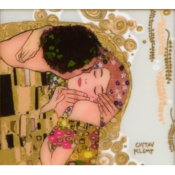 Detalle del cuadro en cristal "El beso" de Gustav Klimt, Goebel