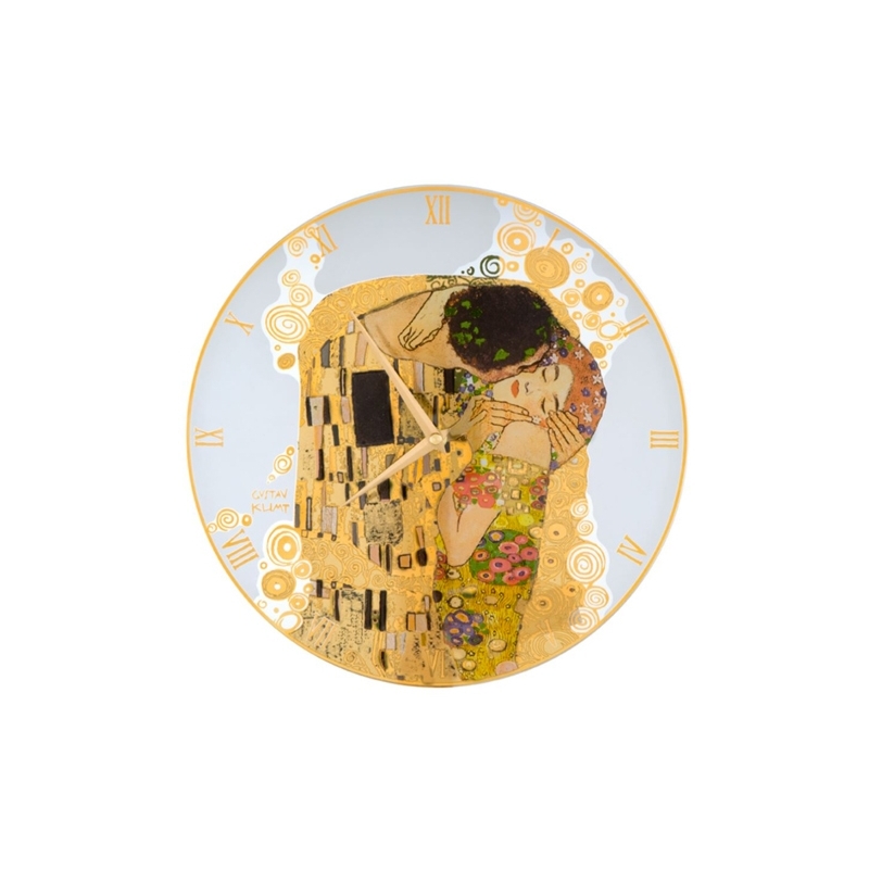 Reloj de pared en cristal "El beso" de Gustav Klimt, Goebel