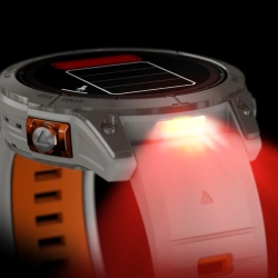 Reloj inteligente Garmin fēnix® 7 Pro Zafrio Solar en gris/naranja, 010-02777-21.
