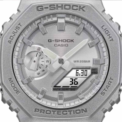 Reloj G-Shock edición especial retrofuturista resina plateada, GA-2100FF-8AER