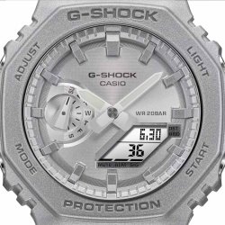 Reloj G-Shock edición especial retrofuturista resina plateada, GA-2100FF-8AER