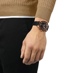 Reloj Tissot SuperSport Chrono hombre en rosado y negro, T1256173605100.