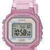Reloj Casio Pop infantil correa transparente rosada, LA-20WHS-4AEF.