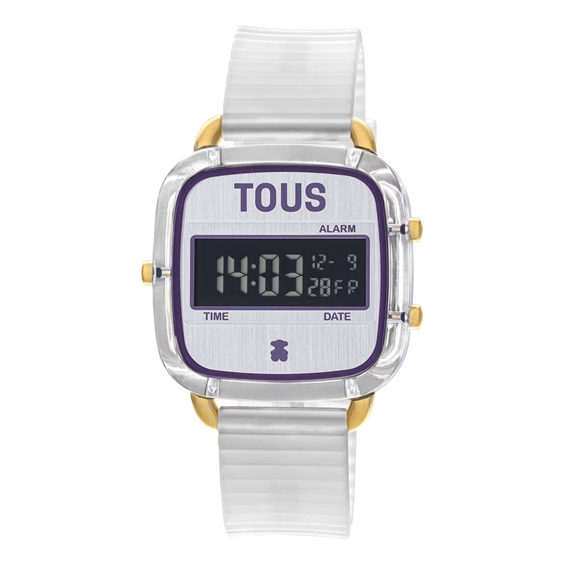 Reloj Tous D-Logo Fresh policarbonato blanco con dorado, 200351056.