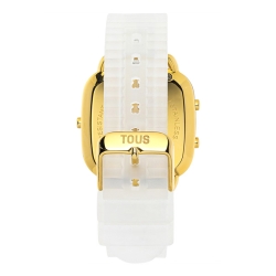 Reloj Tous D-Logo Fresh policarbonato blanco con dorado, 200351056.