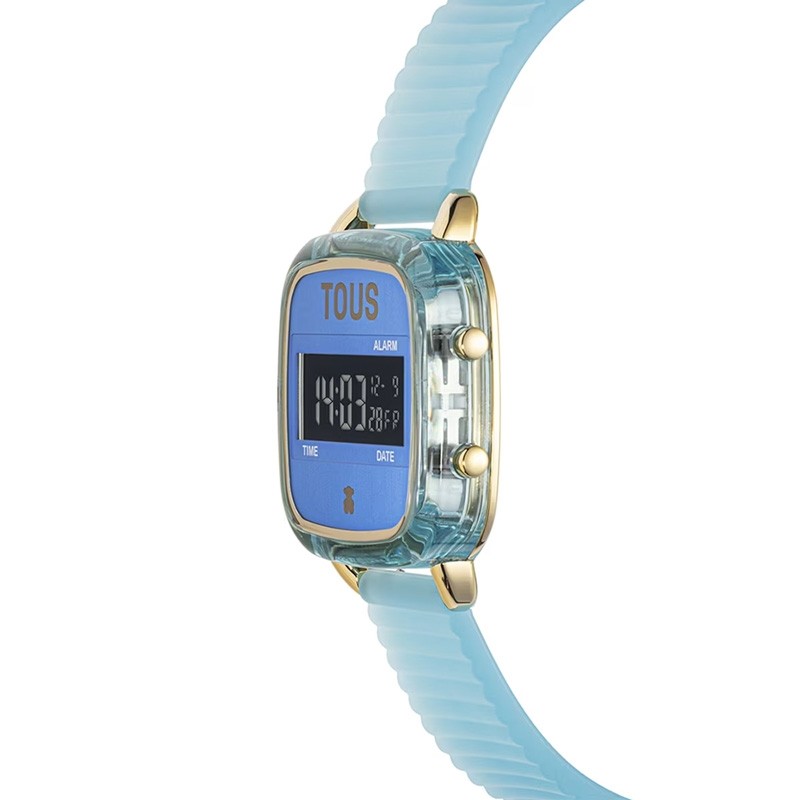 Reloj Tous D-Logo Fresh policarbonato en azul con dorado, 200351058.