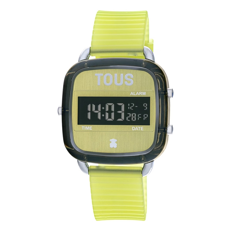 Reloj Tous D-Logo Fresh policarbonato en verde lima, 200351057.