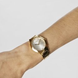 Reloj Tous Karat Oval dorado y circonitas en esfera, 200351055.