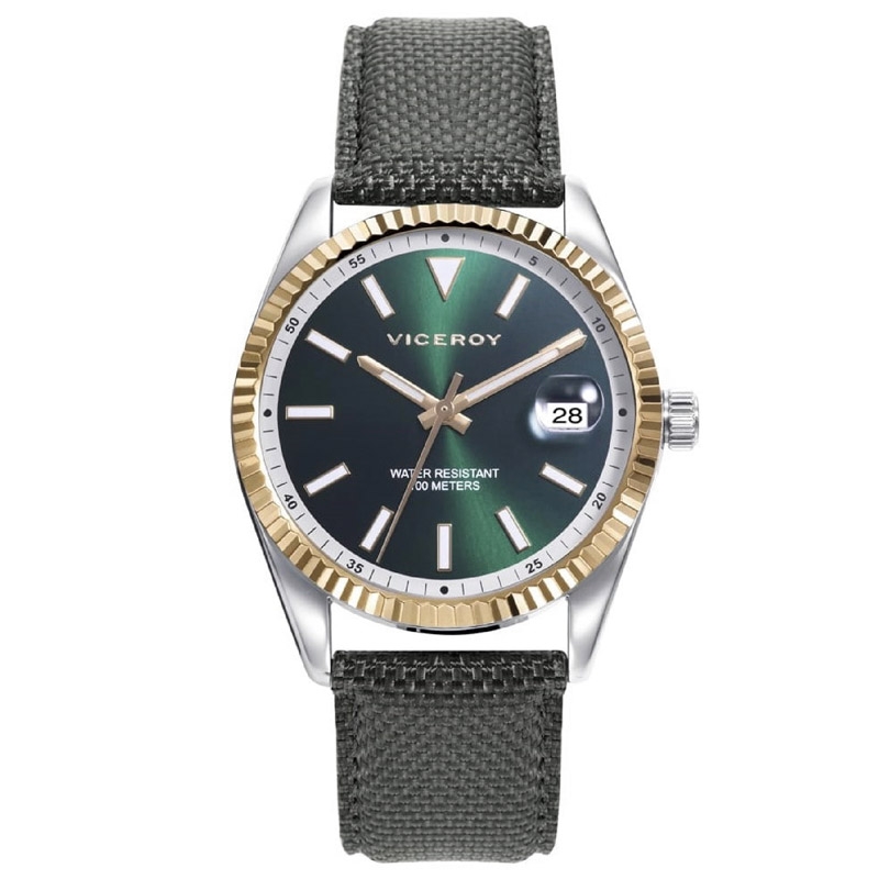 Reloj Viceroy Chic de hombre con esfera y correa verde, 42437-67.