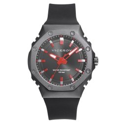 Reloj Viceroy Heat Colors en negro con detalles rojos, 41131-57.