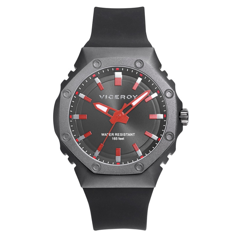 Reloj Viceroy Heat Colors en negro con detalles rojos, 41131-57.