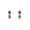 Aros de plata dorada, circonitas y esmalte, Salvatore Plata, 151A0166.