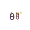 Pendientes de plata dorada con esmalte y circonitas, Salvatore Plata, 151A0141.