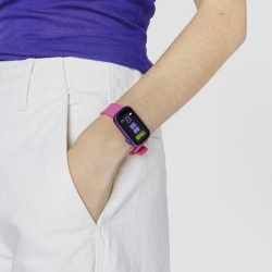 Reloj inteligente Tous T-Band morado con correa verde/fucsia, 200351089.