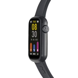 Reloj inteligente Tous T-Band negro con correa de nylon rosa/negra, 200351088.