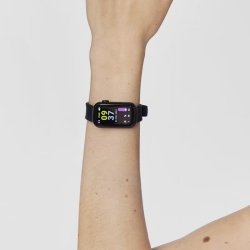 Reloj inteligente Tous T-Band negro con correa de nylon rosa/negra, 200351088.