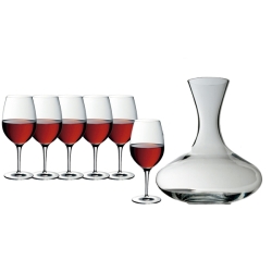 Juego de 6 copas de vino y decantador de WMF
