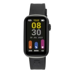 ⇨ Reloj Tous T-Band negro con correa de nylon rosa/negra, 200351088.