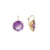 Pendientes de plata dorada y piedra amatista de Luxenter, EXA356Y11.