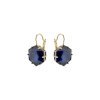 Pendientes de plata dorada y piedra tanzanita, de Luxenter EXA358Y40.