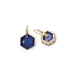Pendientes de plata dorada y piedra tanzanita, de Luxenter EXA358Y40.