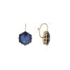 Pendientes de plata dorada y piedra tanzanita, de Luxenter EXA358Y40.