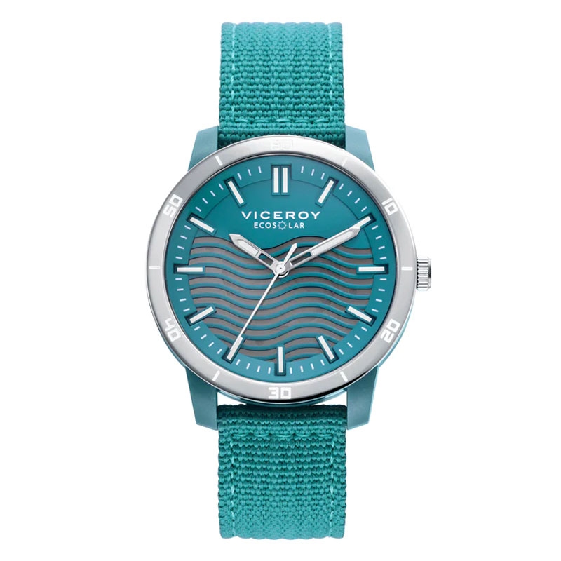 Reloj Viceroy Ecosolar de hombre verde con nylon reciclado, 41133-67.