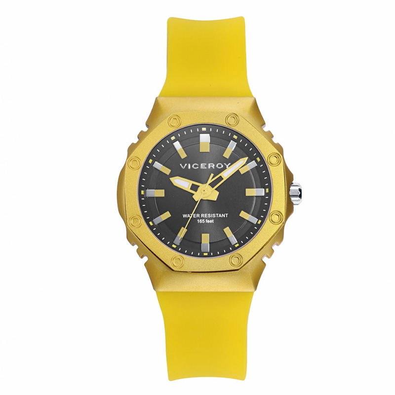 Reloj Viceroy Heat Colors amarillo con correa de silicona, 41131-27.