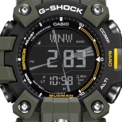Reloj G-Shock Mudman Solar y Triple Sensor, verde y amarillo, GW-9500-3ER.