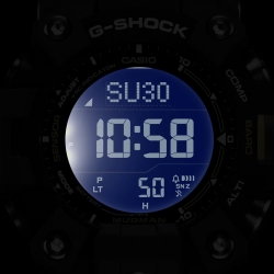 Reloj G-Shock Mudman Solar y Triple Sensor, verde y amarillo, GW-9500-3ER.