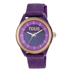 Reloj Tous Vibrant Sun solar en morado y detalles rosados, 200351066.
