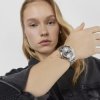 Reloj Tous T-Logo en acero y cristales negros en esfera, 200351111.