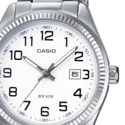 Reloj Casio Basic de mujer plateado numeración árabe, LTP-1302PD-7BVEG.