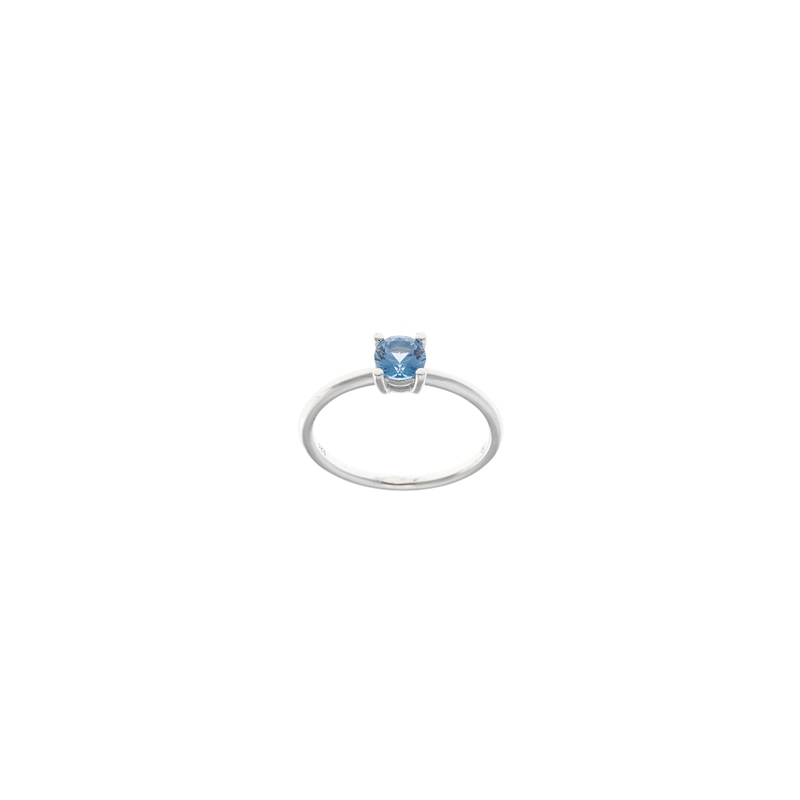 Solitario en plata rodiada con cirtonita azul, de Salvatore Plata, 136S0350.