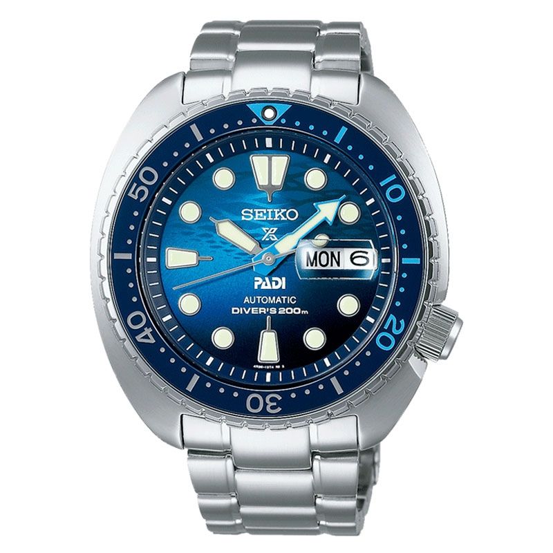 Reloj Seiko Prospex Diver's PADI King Tortuga esfera azul, SRPK01K1.