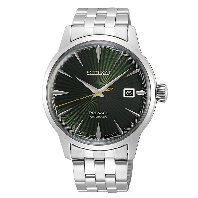 Reloj Seiko Presage Cocktail automático con esfera verde, SRPE15J1.
