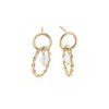 Pendientes Pearl de Durán Exquse en plata dorada y perla, 00510422.