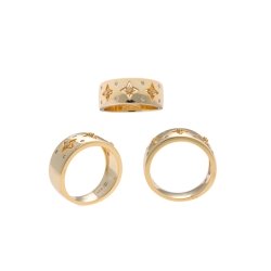 Anillo en plata dorado con estrellas, Salvatore Plata, 195S0041.
