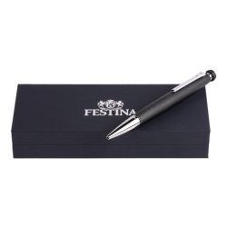 Bolígrafo Festina Chrono Bike en negro y plateado, ref. FWS4101/A.