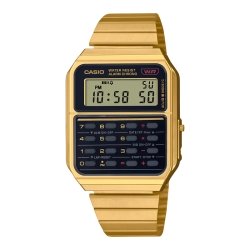 Reloj Casio Vintage con calculadora plateada CA 500WE 1AEF
