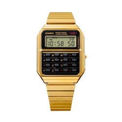 Reloj Casio Vintage dorado con calculadora, CA-500WEG-1AEF.