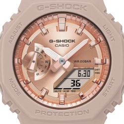 Reloj G-Shock Serie S en resina nude y esfera rosé, GMA-S2100MD-4AER.